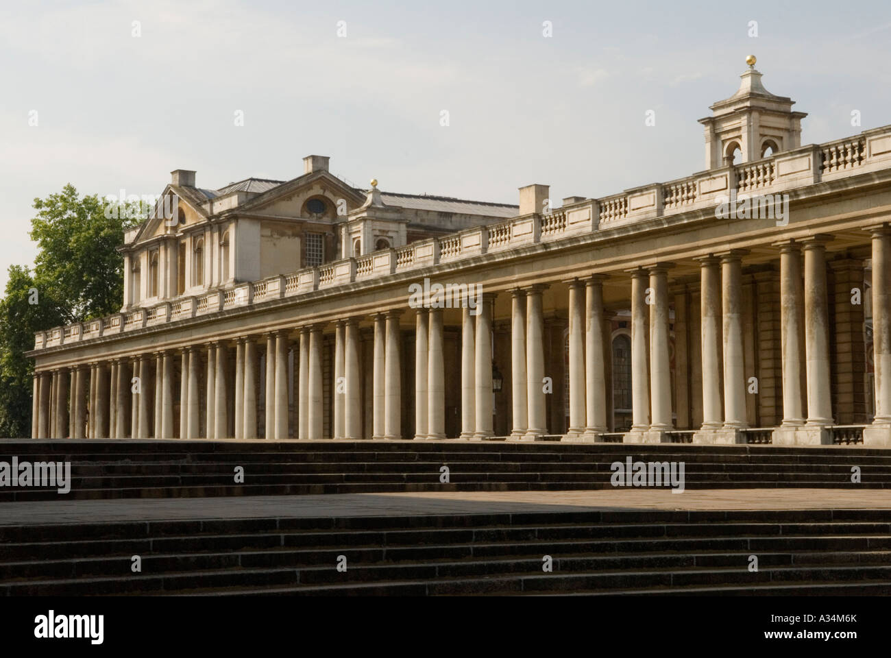 Die Old Royal Naval College Greenwich SE London England University of Greenwich und Trinity College of Music. Stockfoto