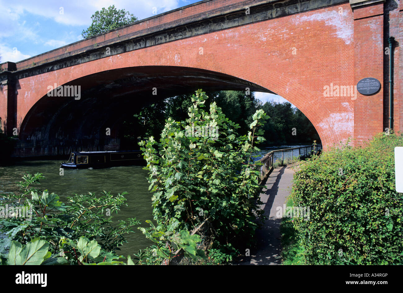 Der klingende Bogen Teil Brunels Railway bridge über die Themse in Maidenhead, Berkshire, UK Stockfoto