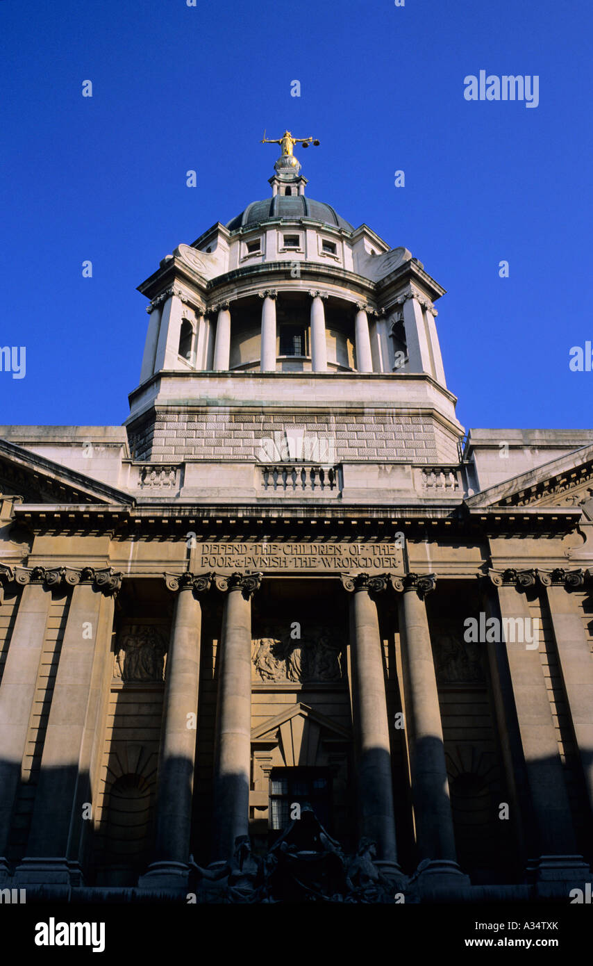 Zentralen Strafgerichtshof Old Bailey, City of London, London, UK Stockfoto