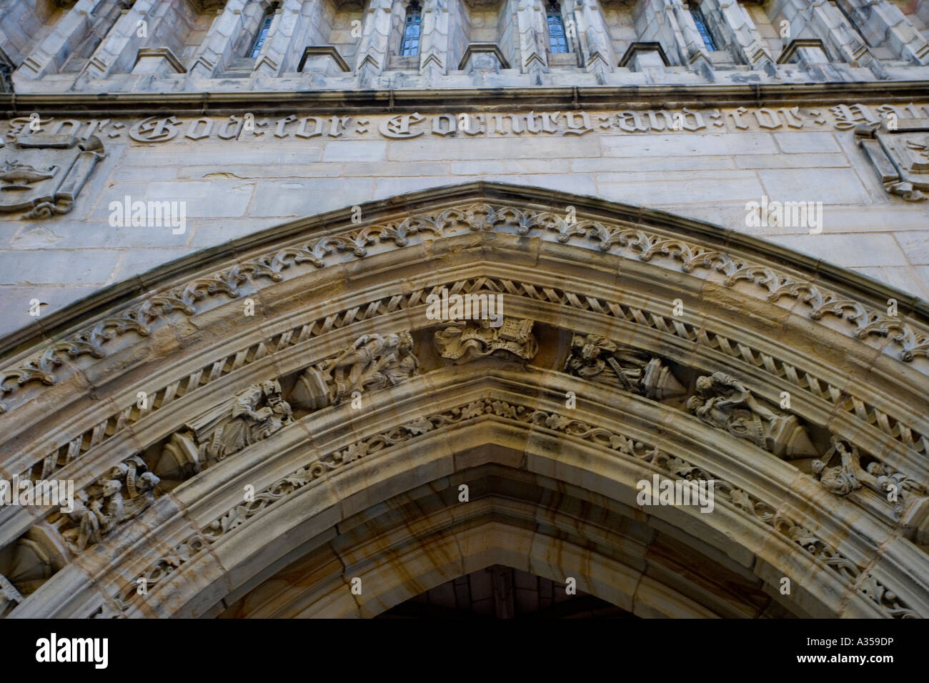 Gebäude-Detail, Yale University Architektur Stockfoto