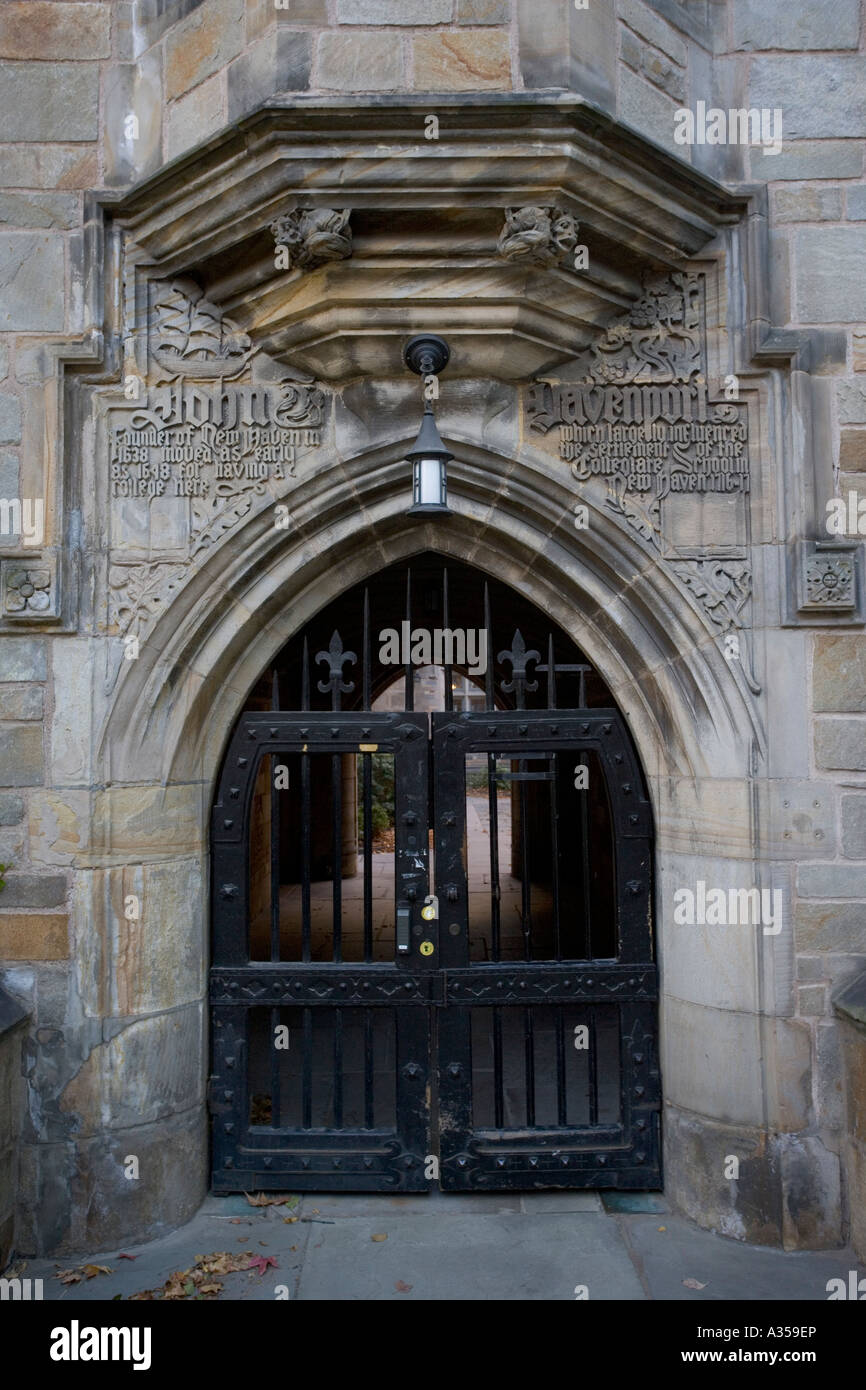 Eingangsbereich zu Davenport College Yale University Türen Stockfoto