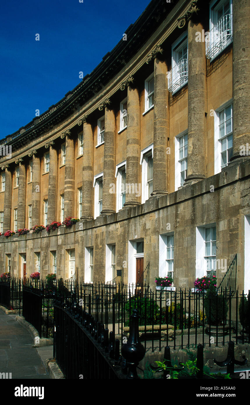 Royal Crescent Bath England Stockfoto
