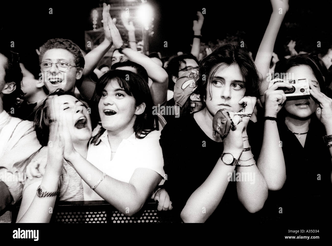 Fans von Franco Battiato während eines seiner Konzert Palermo Sizilien Italien Stockfoto