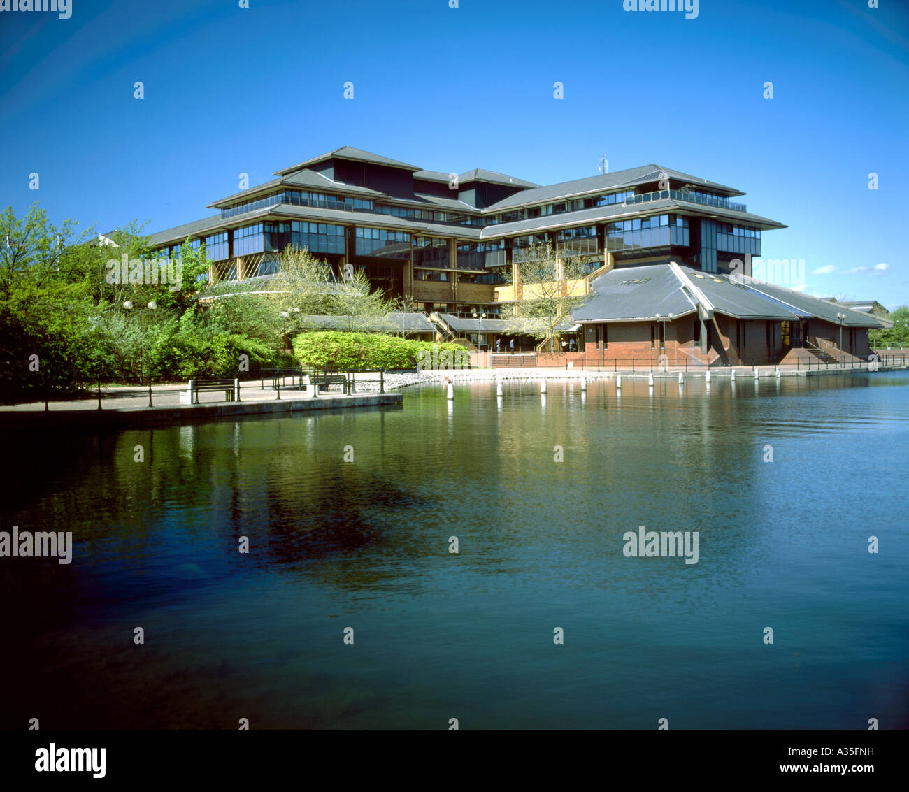 Cardiff Grafschaftsrat Hall Atlantic wharf cardiff Stockfoto