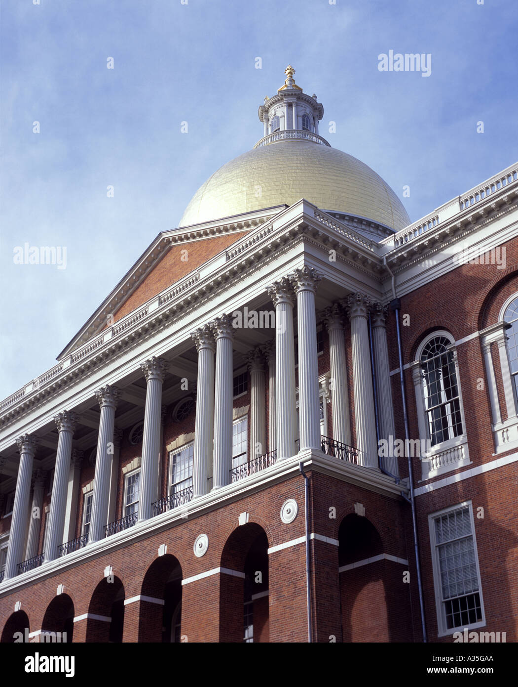 Das Massachusetts State House auf dem Beacon Hill in Boston Stockfoto