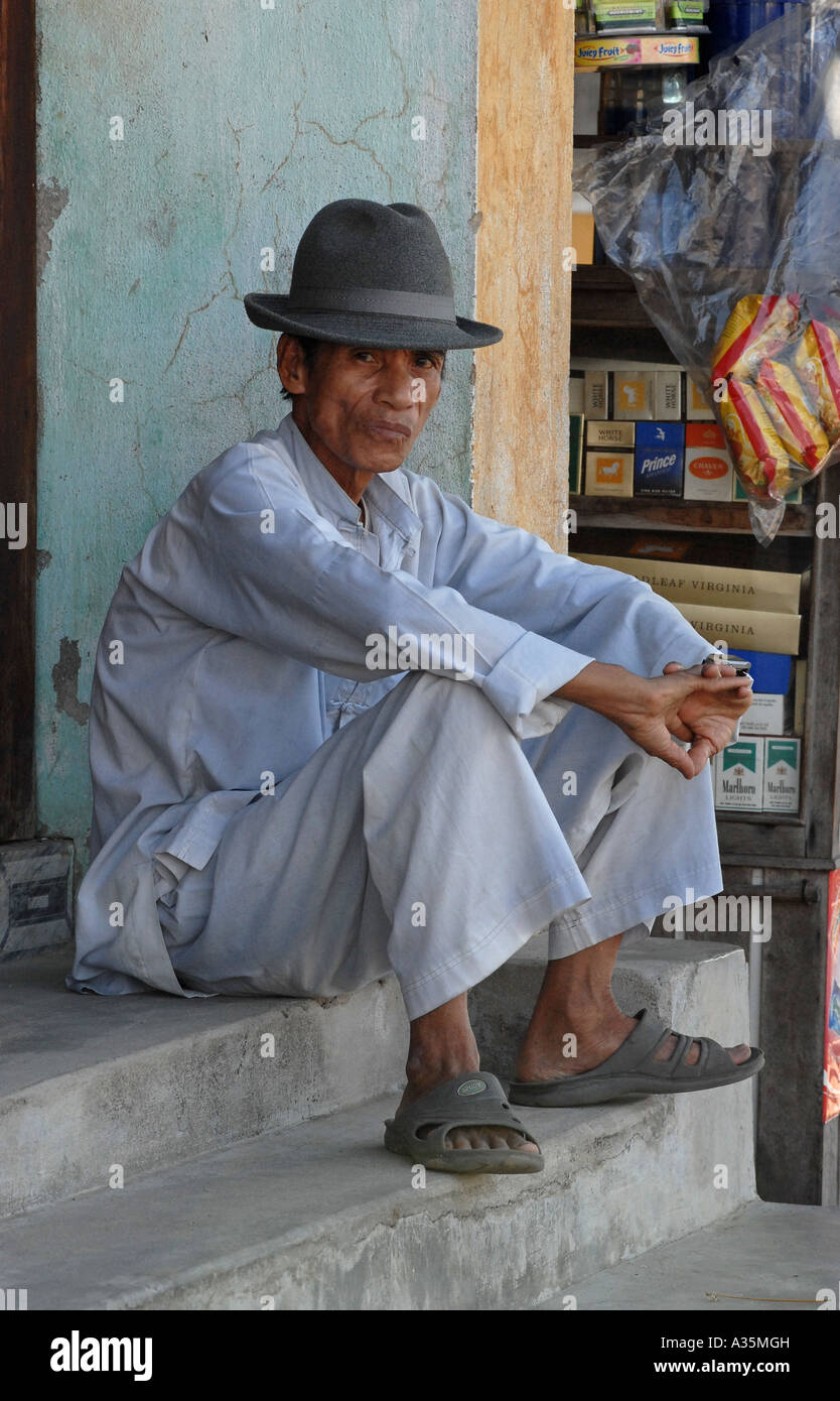Portrait von ein Mann von Hoi An Vietnam Stockfoto