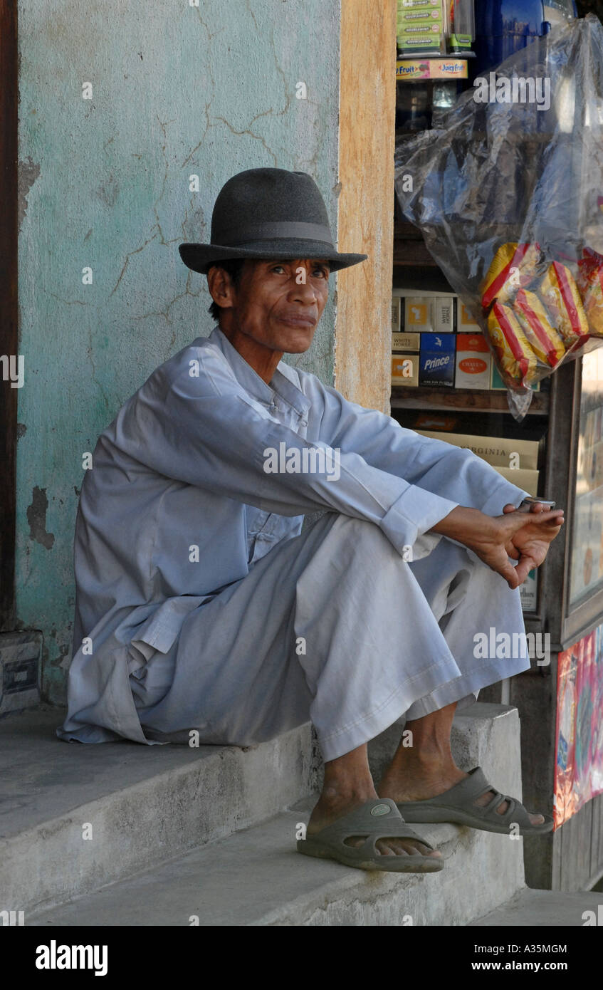 Portrait von ein Mann von Hoi An Vietnam Stockfoto