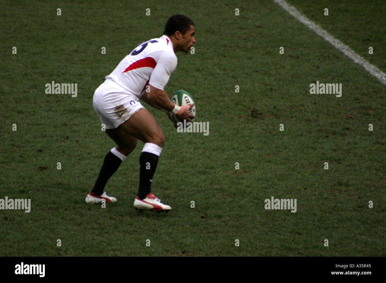 Jason Robinson Irland / England Six Nations Rugby 27. Februar 2005 Stockfoto