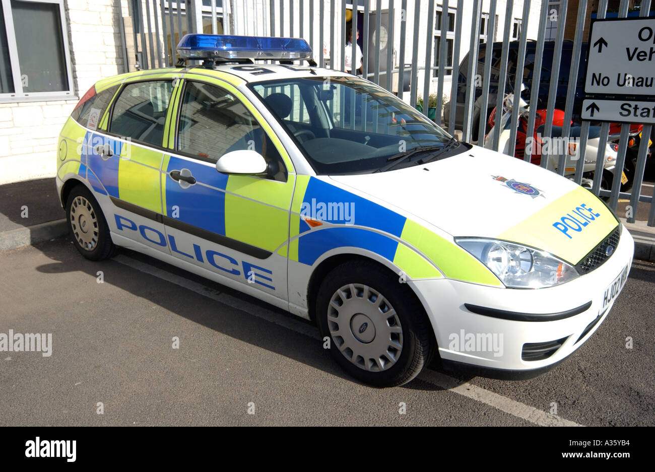 Ein Polizei-Streifenwagen Großbritannien UK Stockfoto