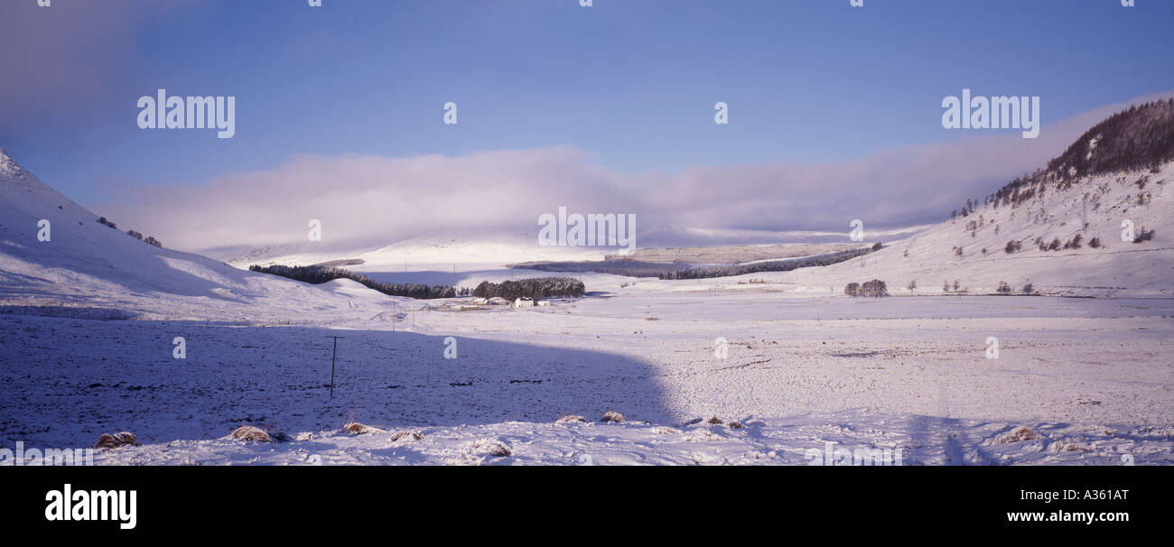 Glen Shero, Laggan im kalten Griff des Winters. Badenoch & Strathspey. Invernesshire. Schottland.  GPAN 0020 Stockfoto