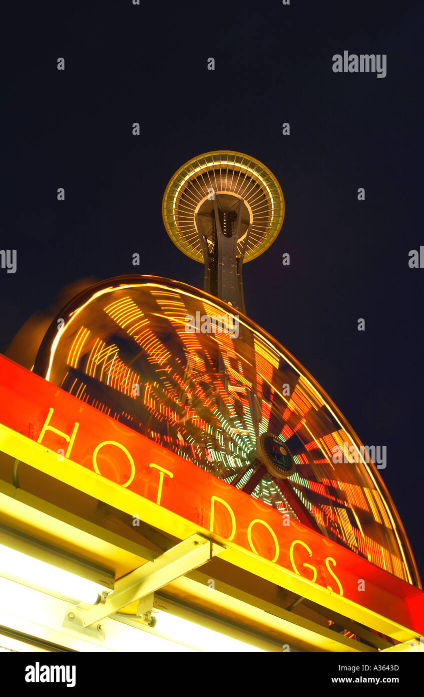 Seattle Washington Space Needle Karneval Stockfoto