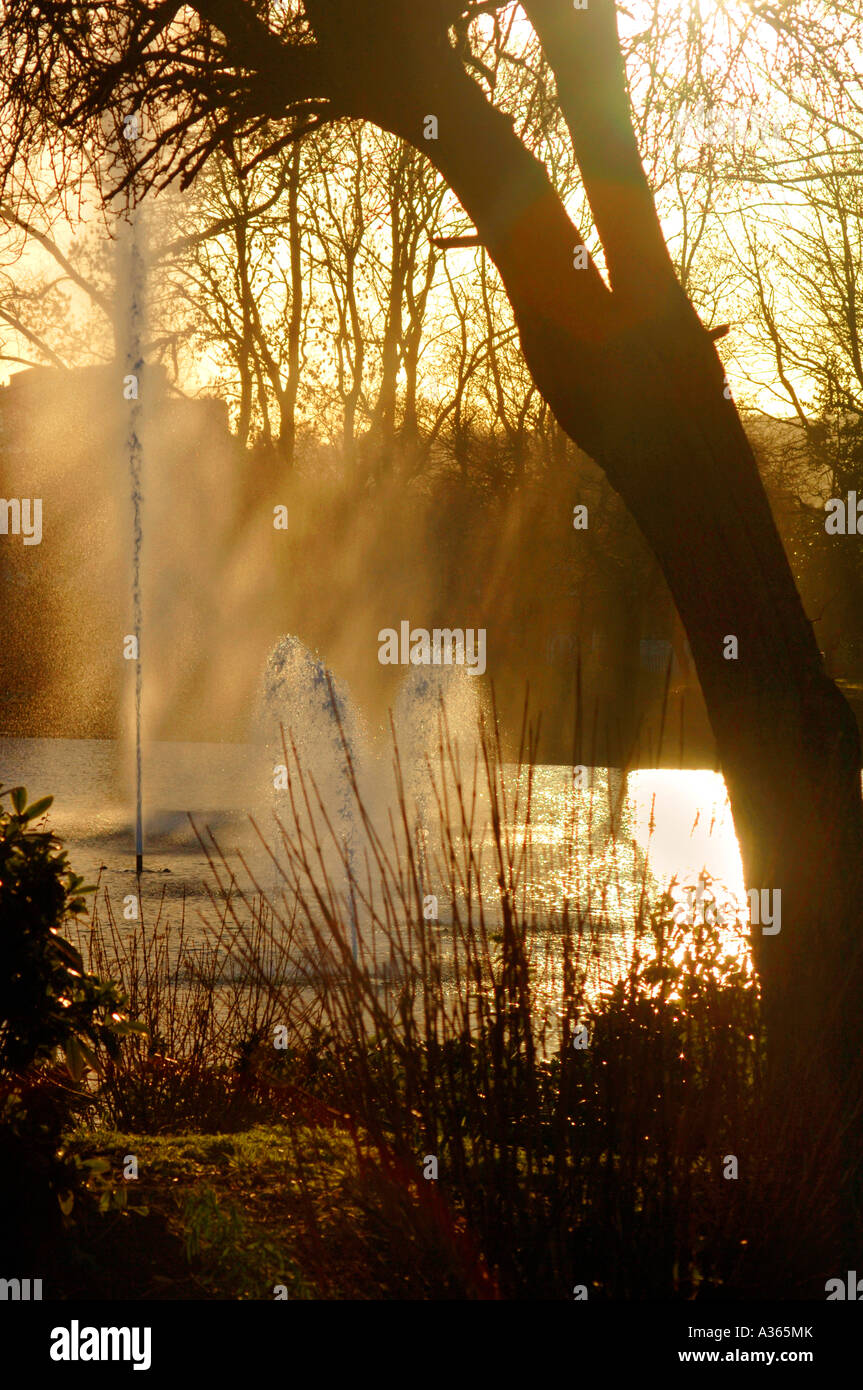 Eine Reihe von dekorativen Brunnen, befindet sich In Hanley Park In Stoke-On-Trent Staffordshire (UK). Stockfoto