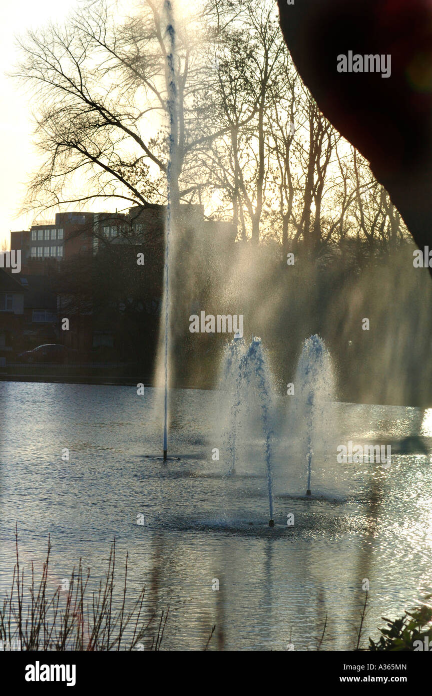 Eine Reihe von dekorativen Brunnen, befindet sich In Hanley Park In Stoke-On-Trent Staffordshire (UK). Stockfoto