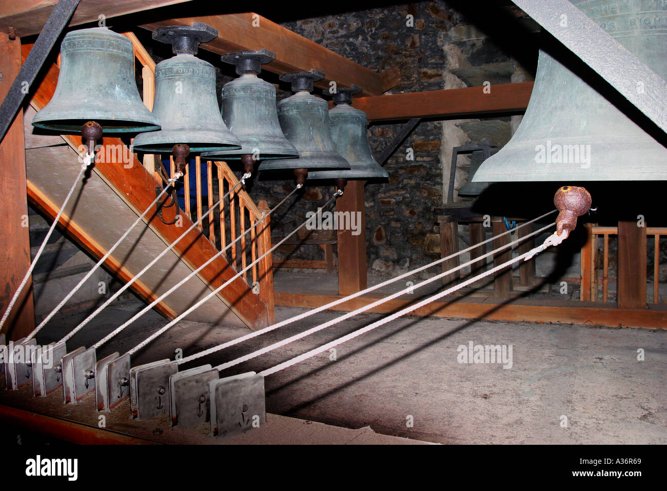 Kirchenglocken in St. Flannan Kirche Killaloe Irland Stockfoto