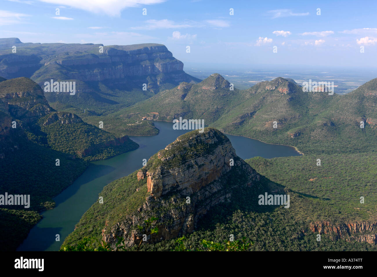 Der Blyde River Canyon-Staudamm in der südafrikanischen Provinz Mpumalanga. Stockfoto