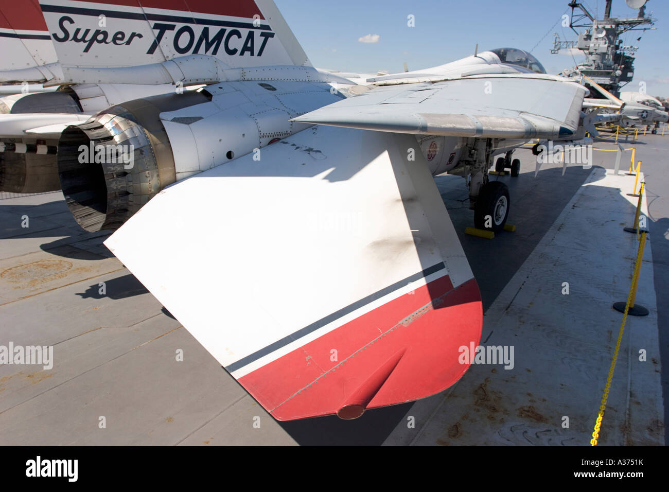 Grumman F14 Tomcat Flugzeugen an Bord Intrepid Air Museum in New York City Stockfoto