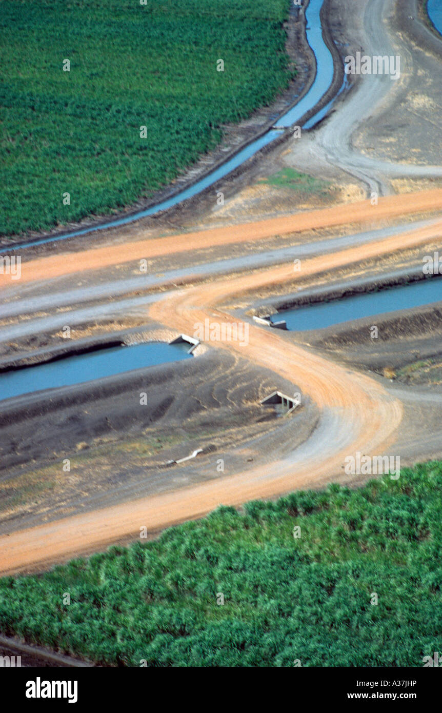 Kenana Sudan Luftaufnahme des Wassers aus dem Weißen Nil Blue Nile Boden Stockfoto