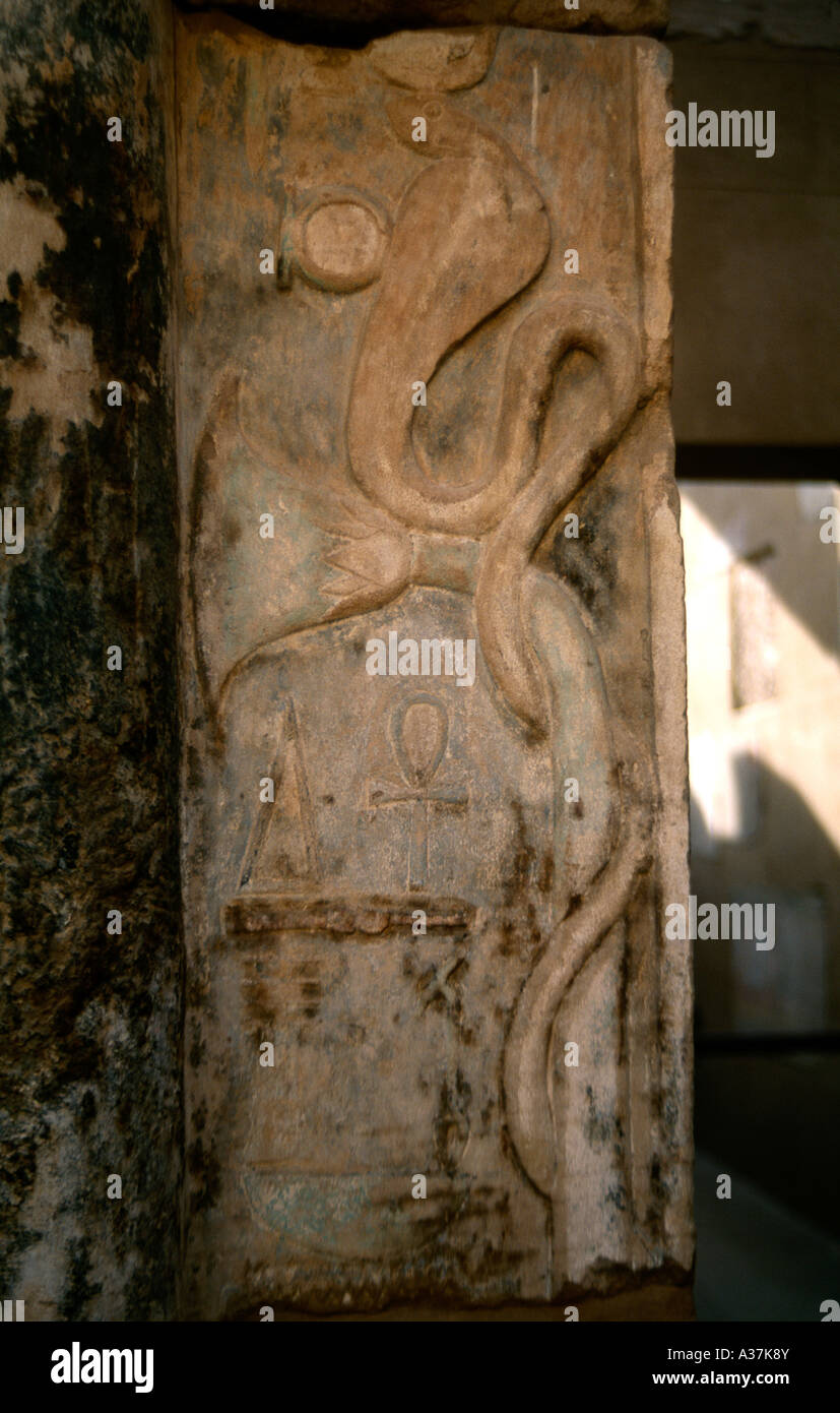 Elephantine Island Assuan Ägypten Ruinen von Yebu Relief
