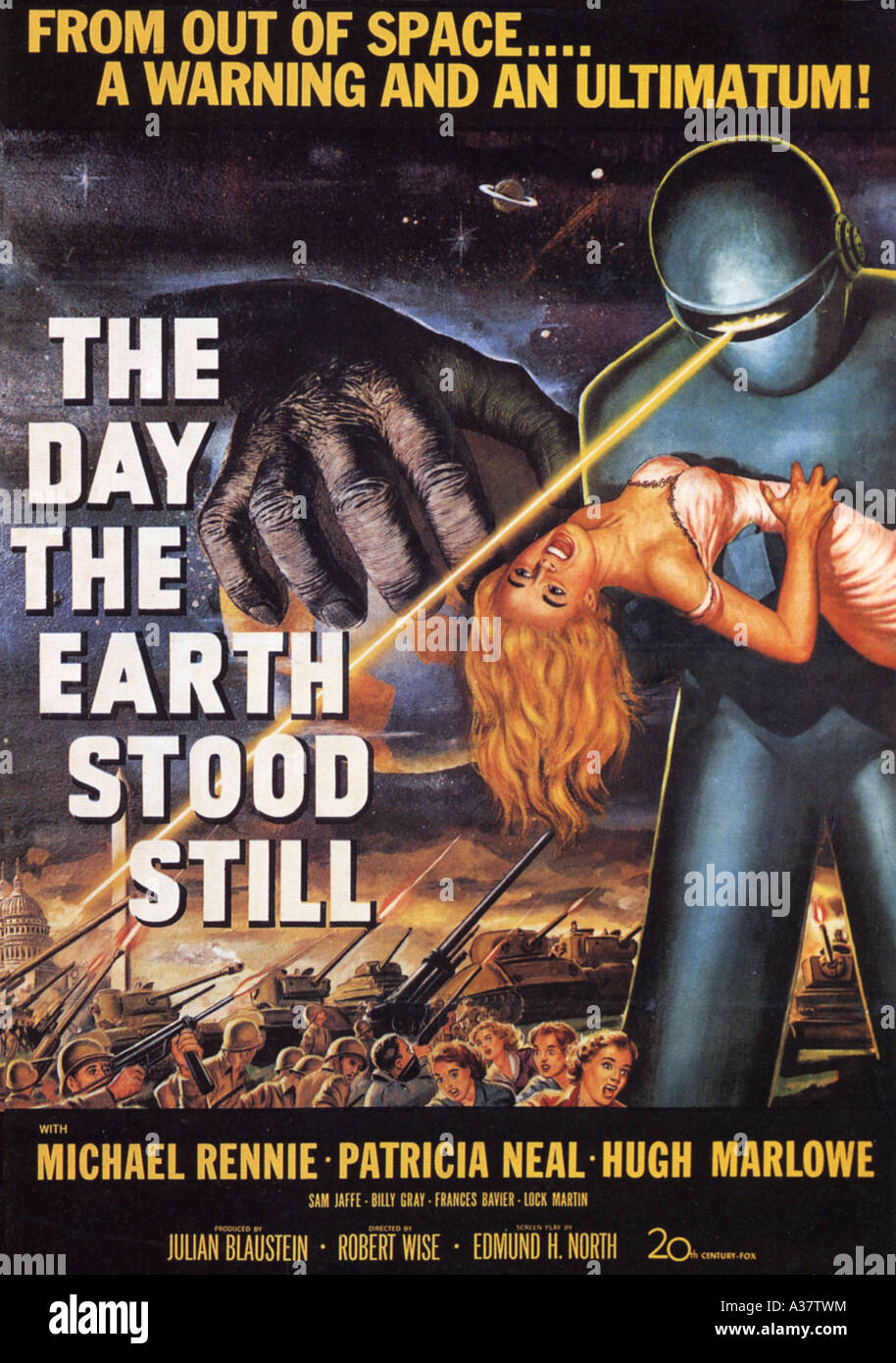 Das Plakat DAY THE EARTH STOOD STILL für 1951 TCF Film Stockfoto