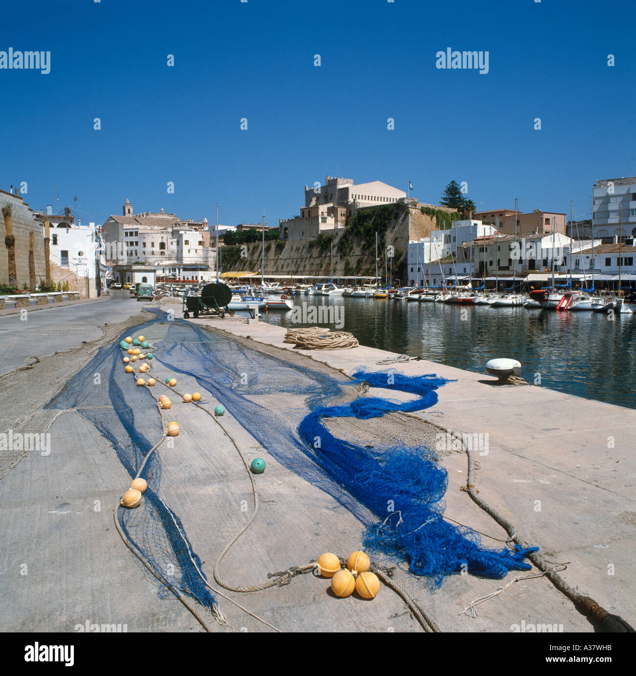 Alten Hafen, Ciutadella (Ciudadela), Menorca, Balearen, Spanien Stockfoto