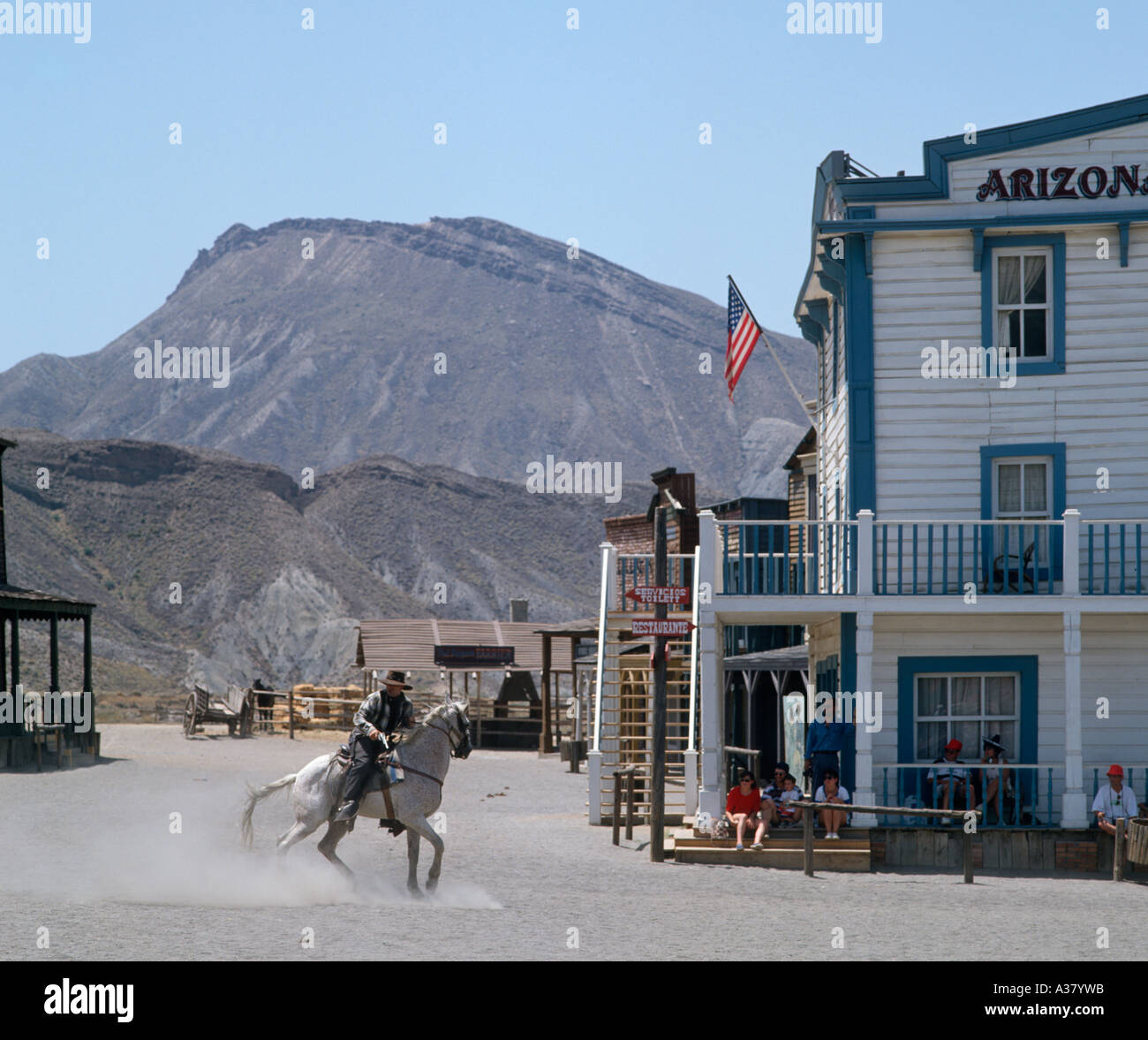 Mini-Hollywood Wild West Attraktion, Almeria, Andalusien, Spanien Stockfoto
