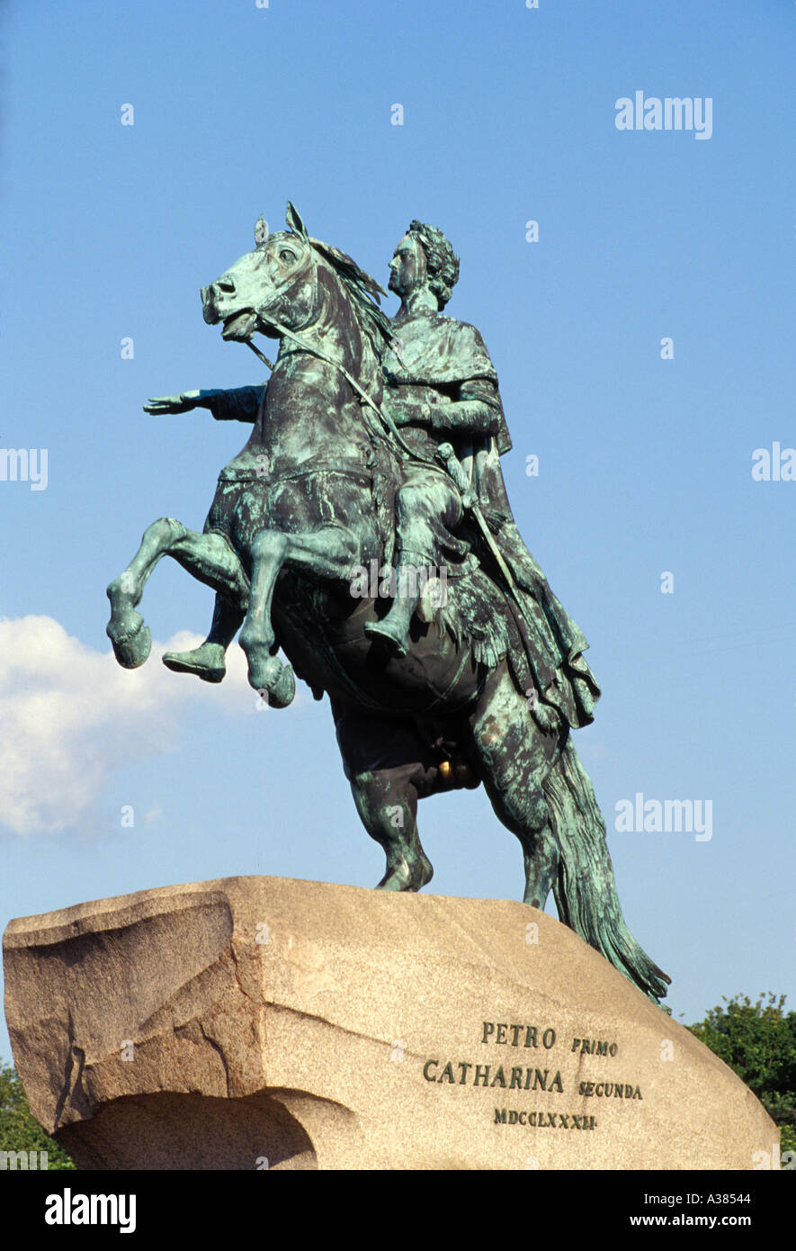 Russland Sankt Petersburg eherne Reiter Denkmal für Peter den großen Stockfoto