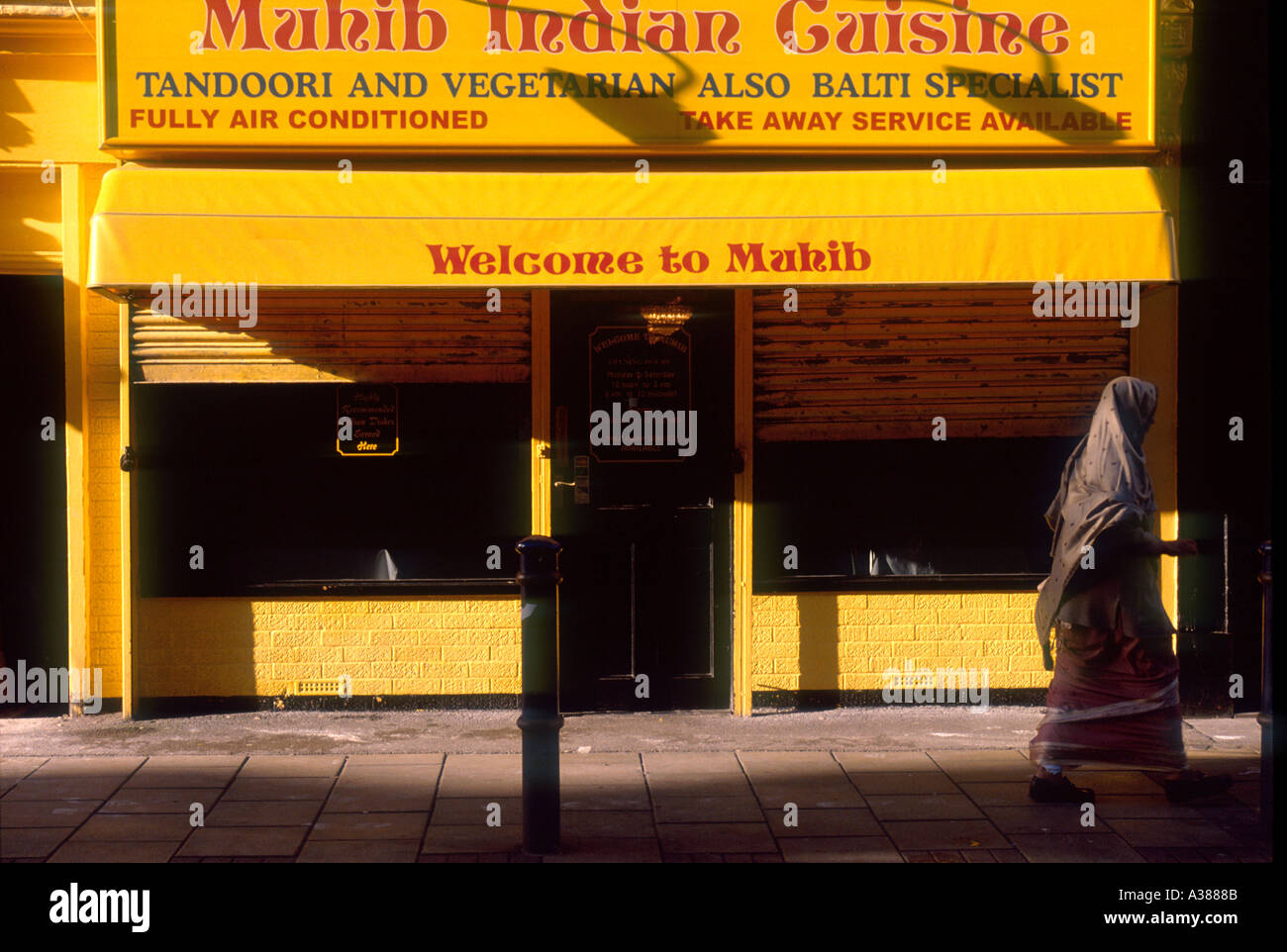 Indisches Restaurant Brick Lane London Stockfoto