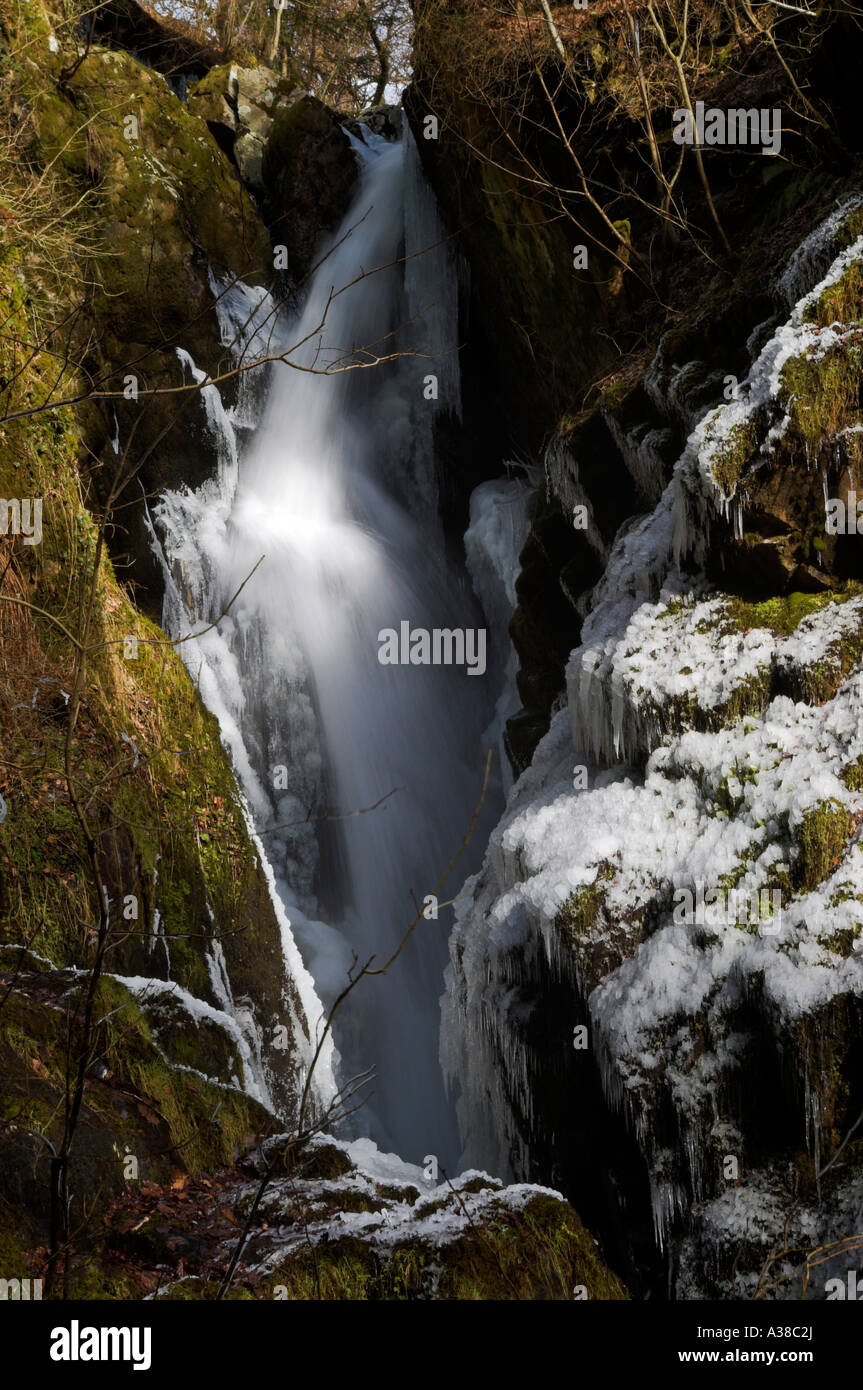 Aira Kraft im Winter, Ullswater, englischen Lake District Stockfoto