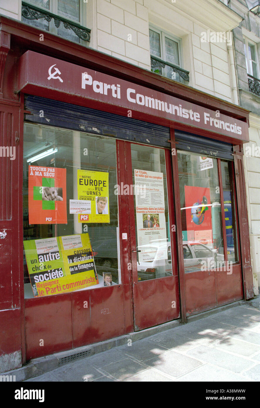 Französische kommunistische Partei-Büros in Paris, Frankreich Stockfoto