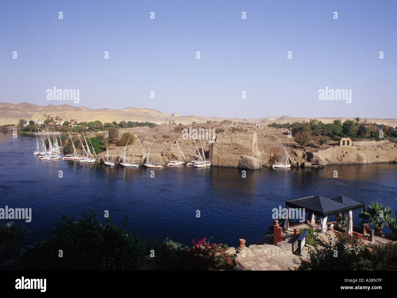 Elephant Island Assuan Ägypten Stockfoto