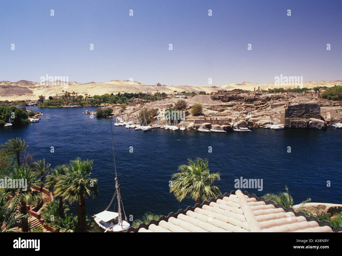 Elefanten-Insel von old Cataract hotel Stockfoto