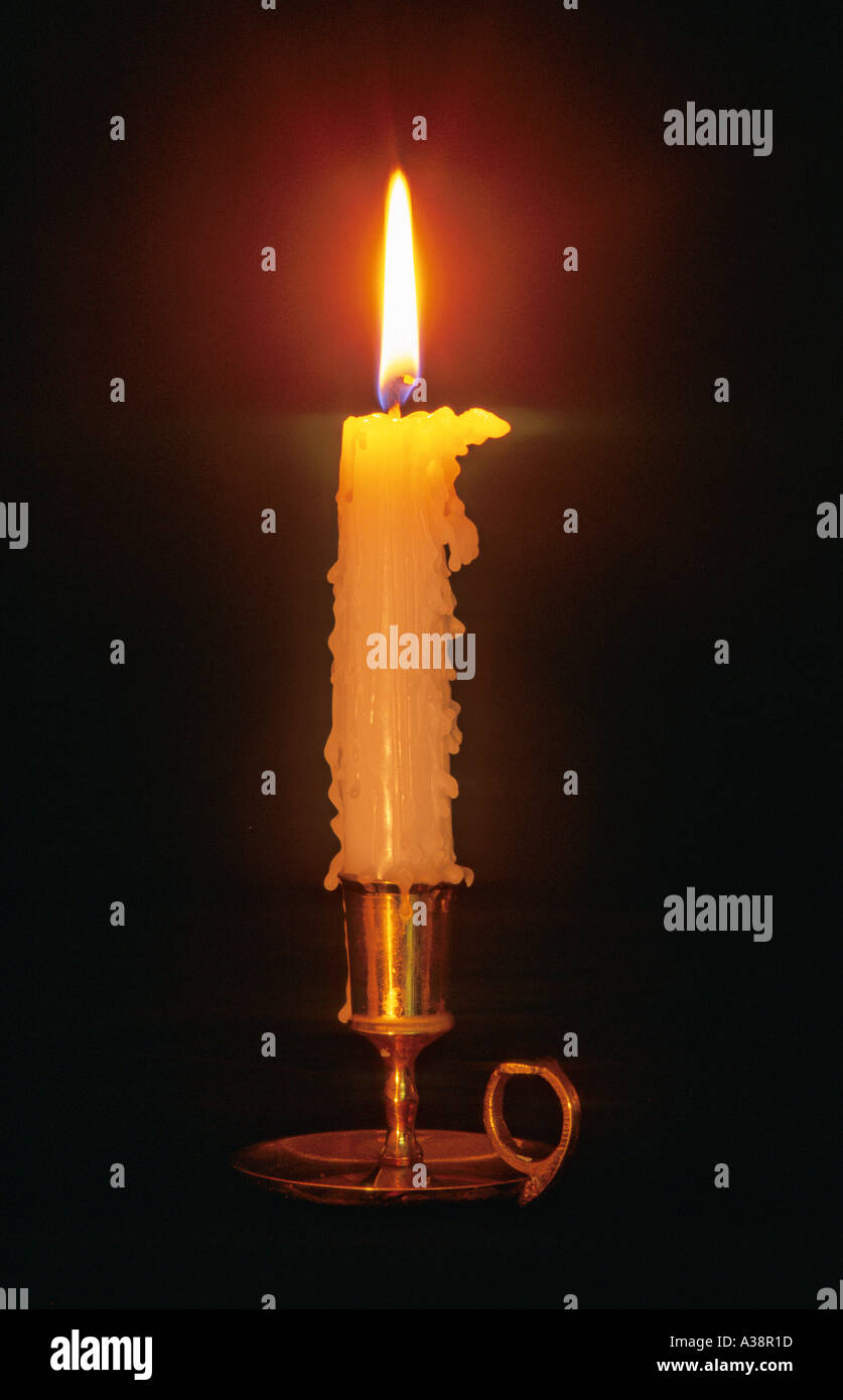 Brennende Kerze Stockfoto