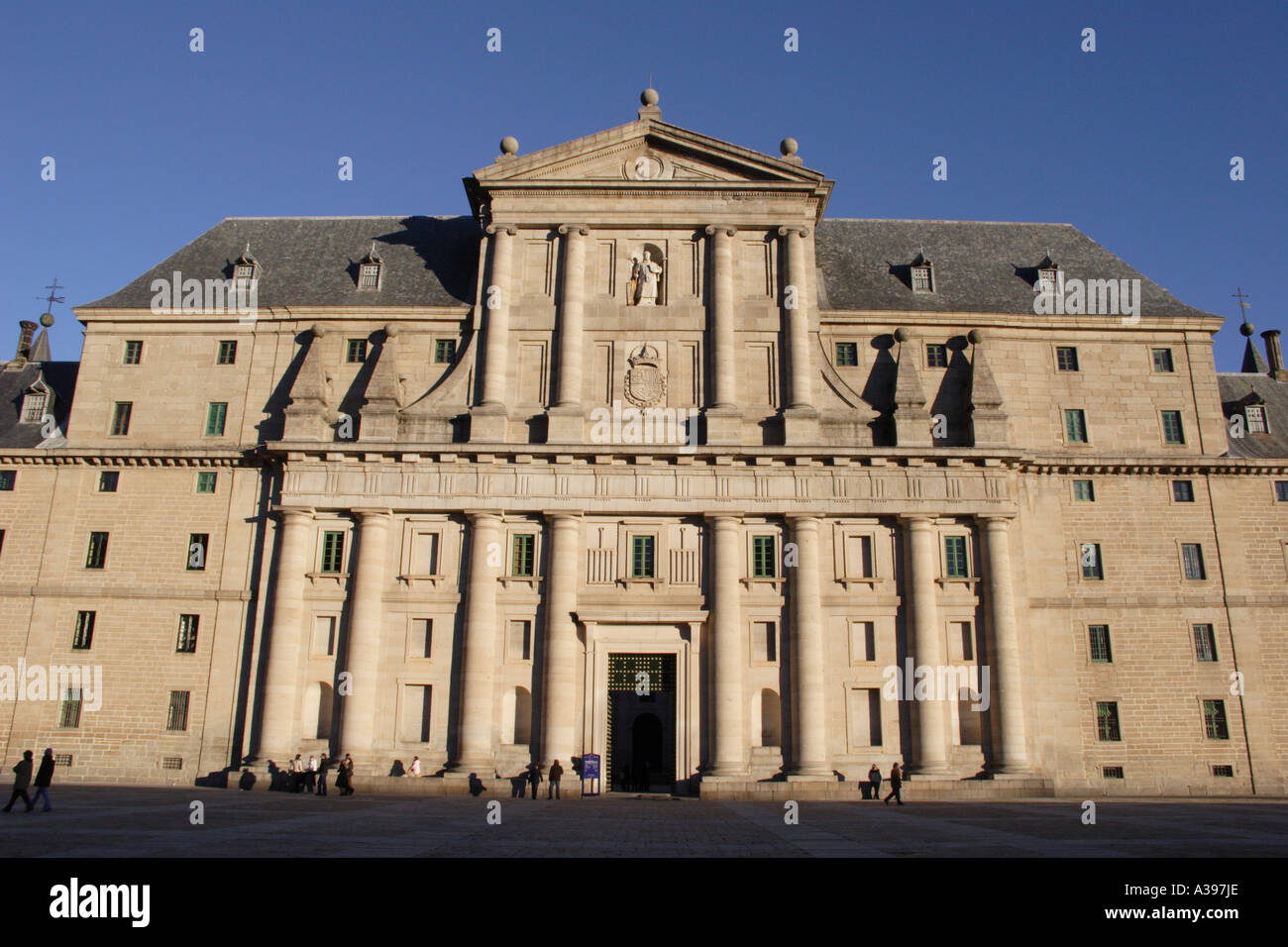 Kloster und Schloss von San Lorenzo de El Escorial Stockfoto