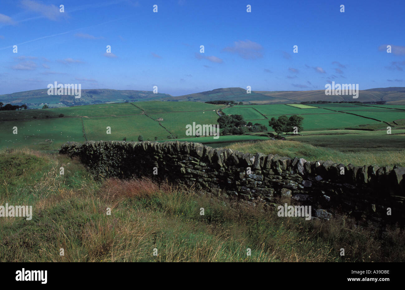Die Peakfläche White Peak District Derbyshire Stockfoto