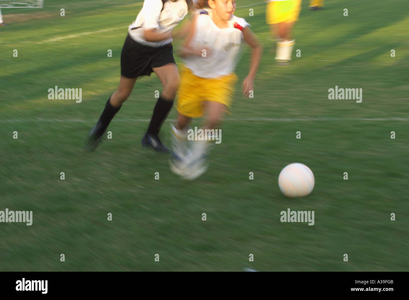 s Fußballspiel für Mädchen Stockfoto