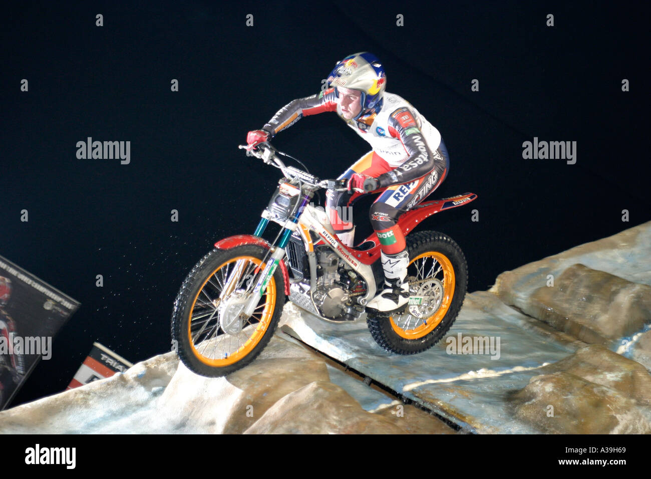 Dougie Lampkin FIM World indoor Trial Meisterschaft Odyssey Arena Belfast Nordirland Stockfoto