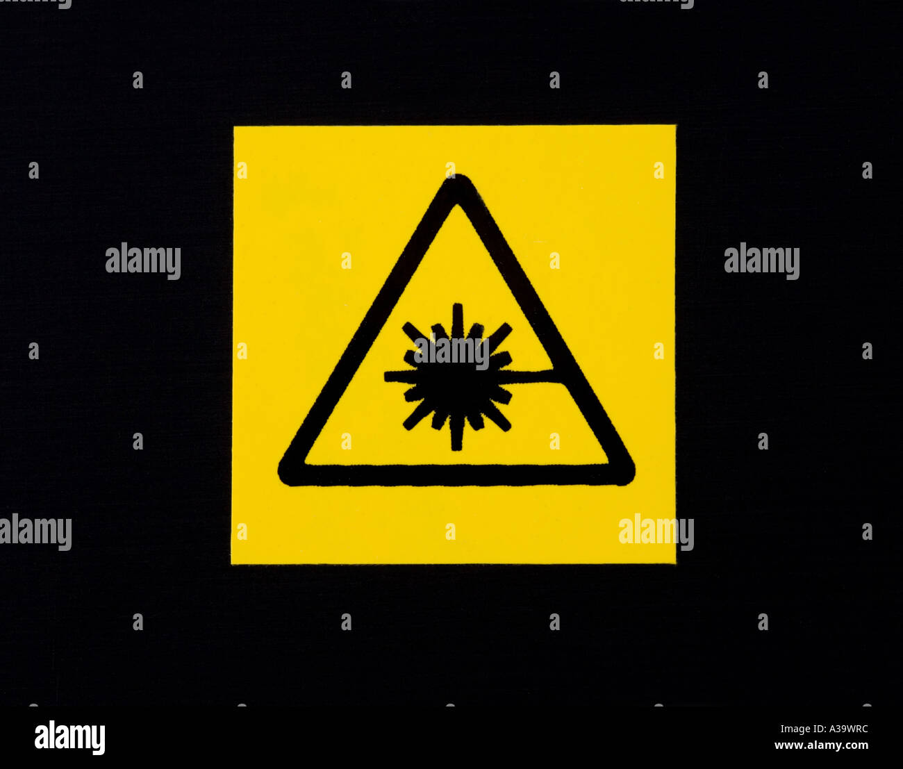 Warnschild Laser Strahlung Stockfotografie Alamy