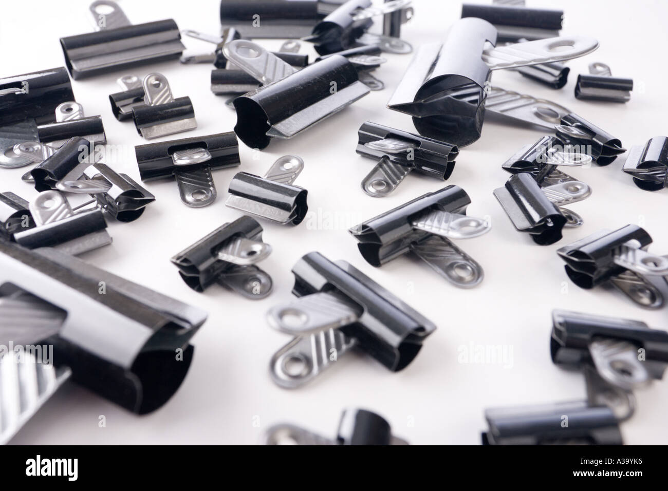 Bulldog clips Stockfoto