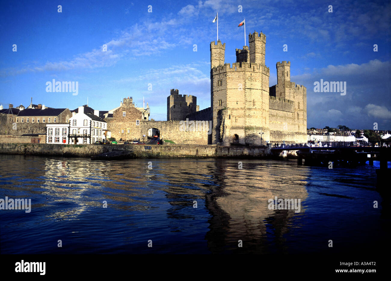 Caernarfon Castle Gwynedd North Wales Großbritannien Großbritannien Europa Stockfoto