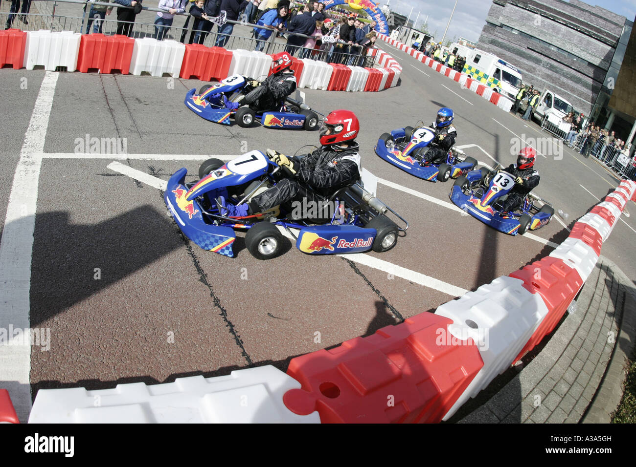 Red Bull Track Attack Kart Finale Cardiff Bay South Wales, Australia Stockfoto