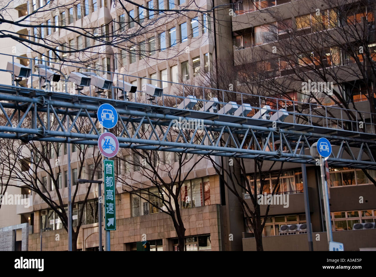 Verkehrsüberwachung Kameras Tokio Stockfoto