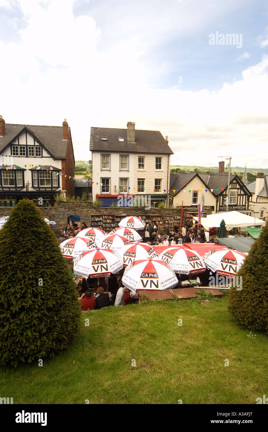 Heu auf Buchfestival Wye, Wales, uk, Großbritannien, Eu, Europa Stockfoto