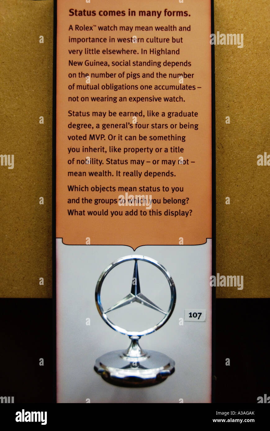 P33 079 Cranbrook Institute Of Science - Statusanzeige - Bloomfield Hills Michigan USA Stockfoto