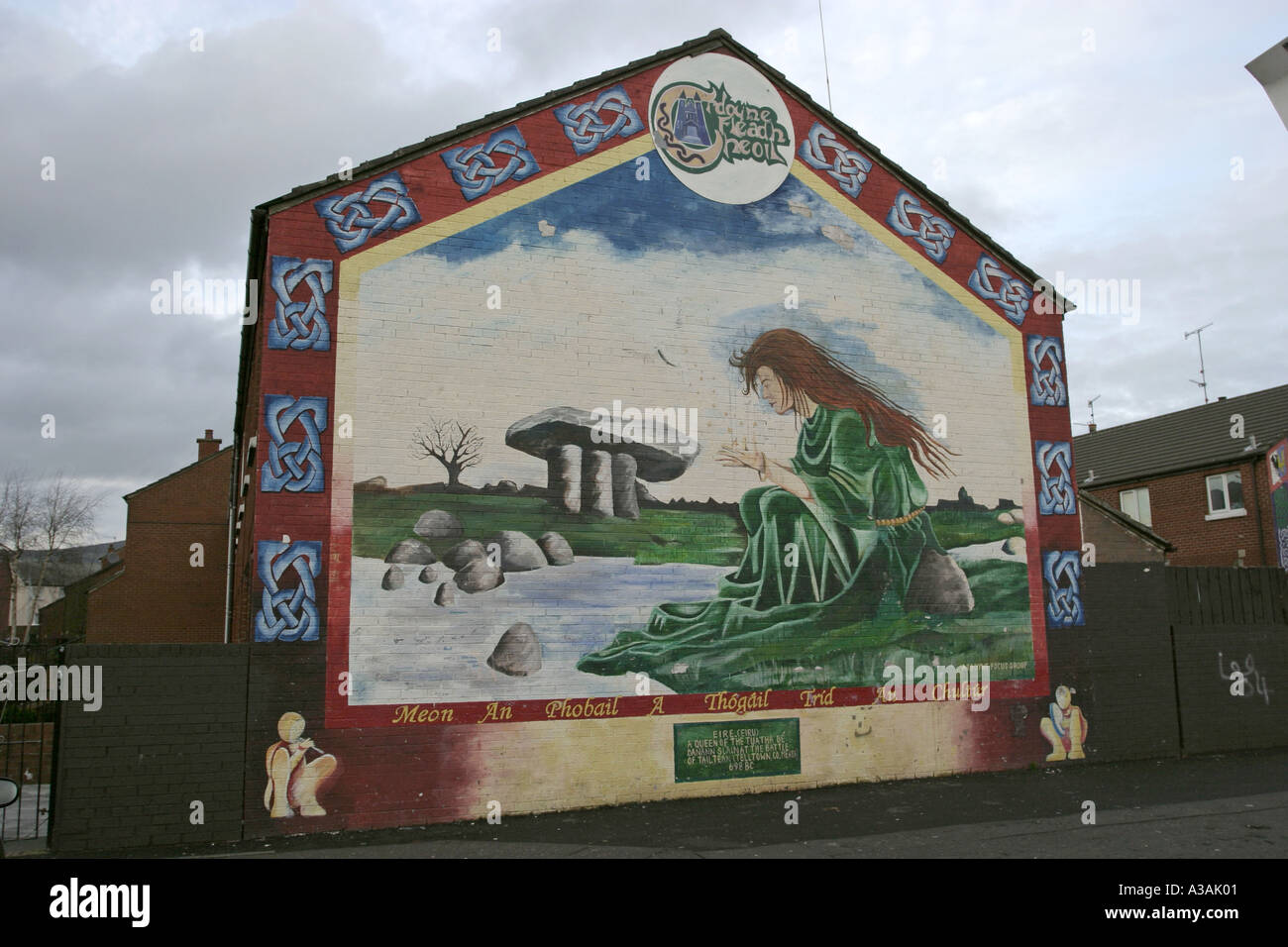 Ardoyne Fleadh Cheoil Festival Wandbild North Belfast Nordirland Stockfoto