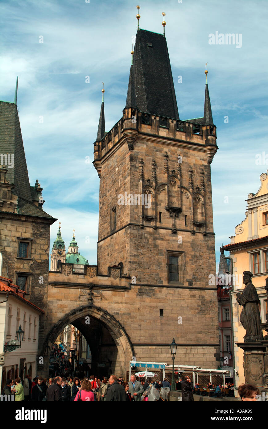 Kleinen Brückenturm Viertel Prag Tschechische Republik Stockfoto