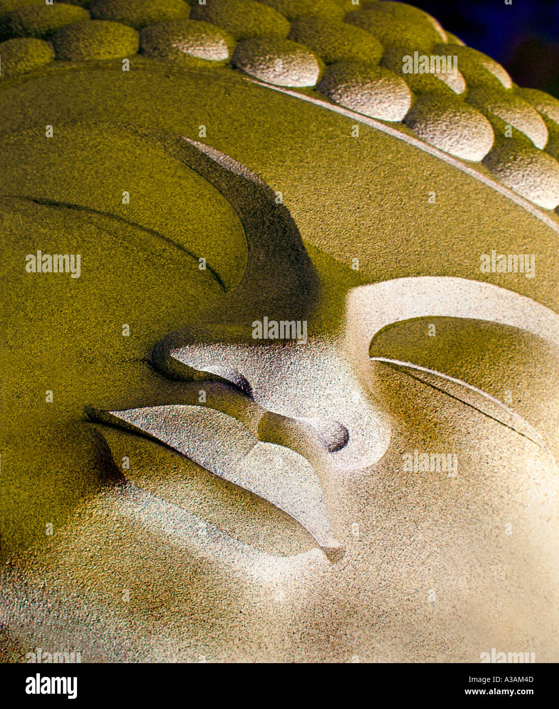 Detail der liegende Buddha Statue am Tsubosaka Dera Tempel Präfektur Nara Japan historische Tempel gegründet in 701AD Stockfoto