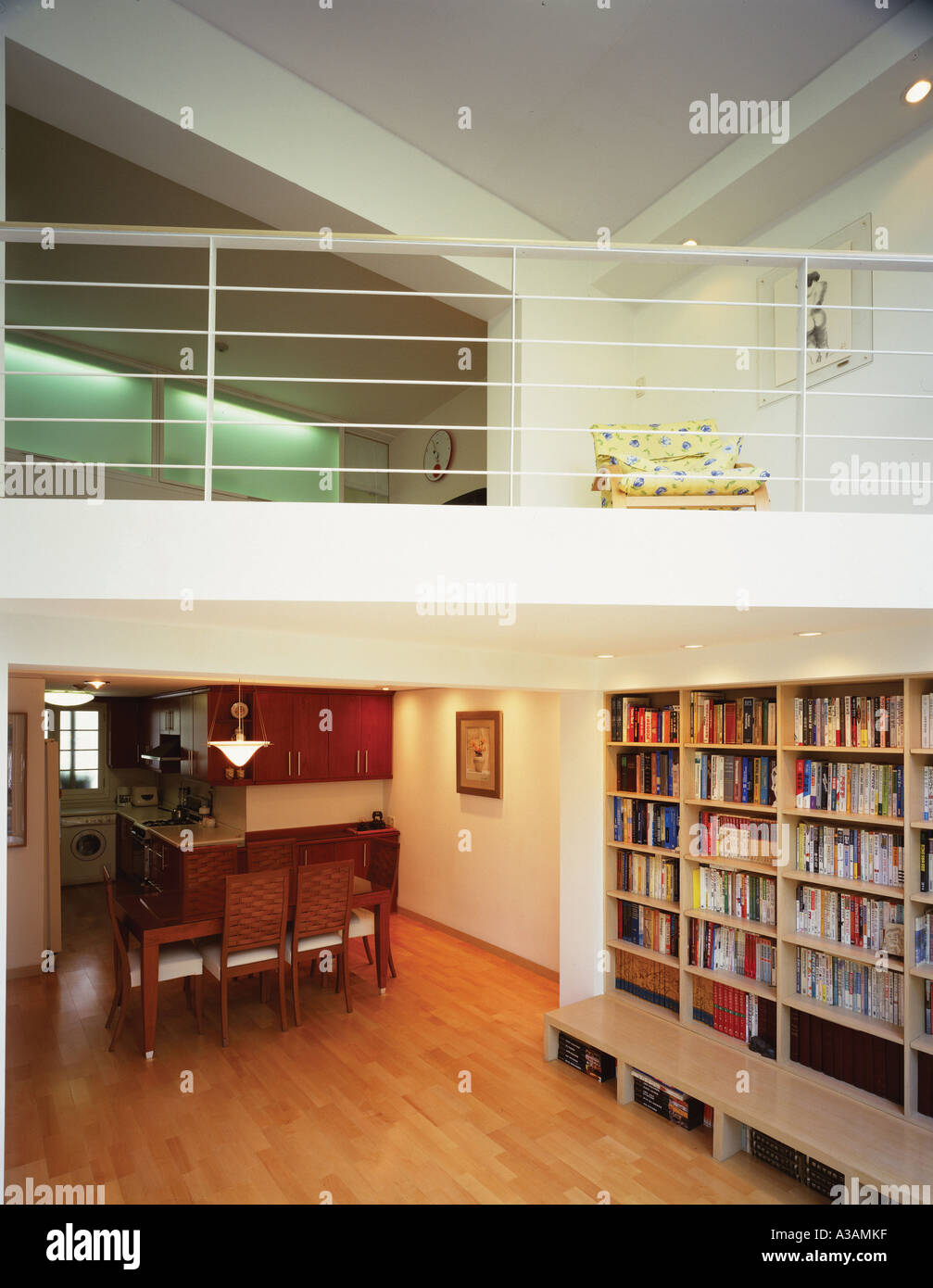 Interieur, indoor, Bücherregal, Bücherregal, 2. Stock, Stockfoto