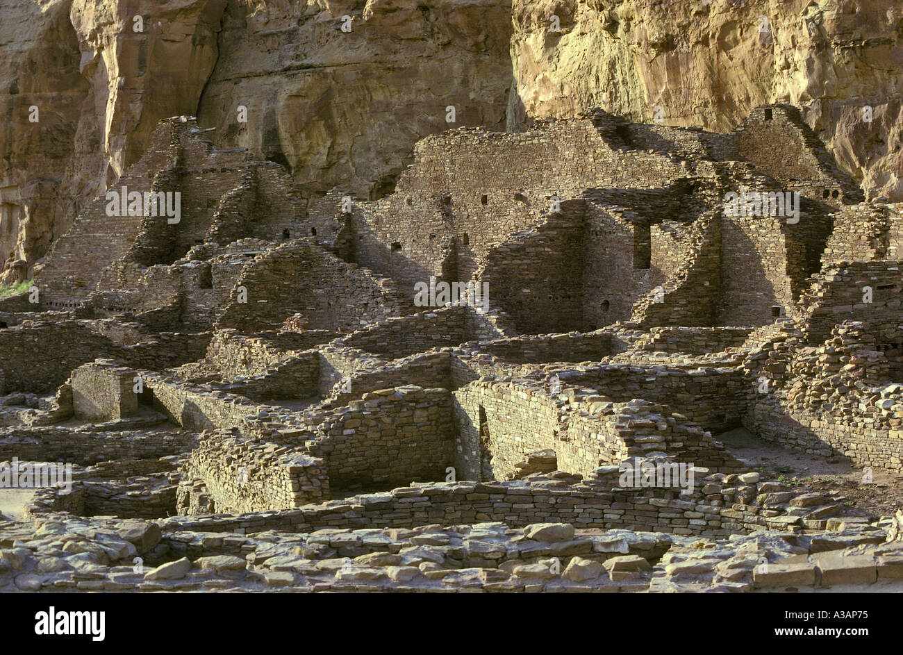 Pueblo Bonito Anasazi Indianer Ruinen Chaco Canyon National Historical Park New mexico Stockfoto