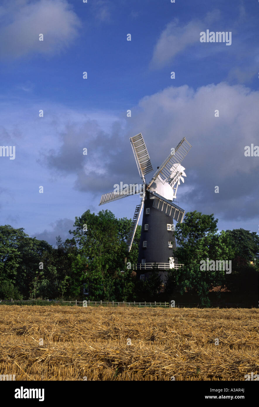 Fünf segelte Windmühle am Alford in Lincolnshire Stockfoto