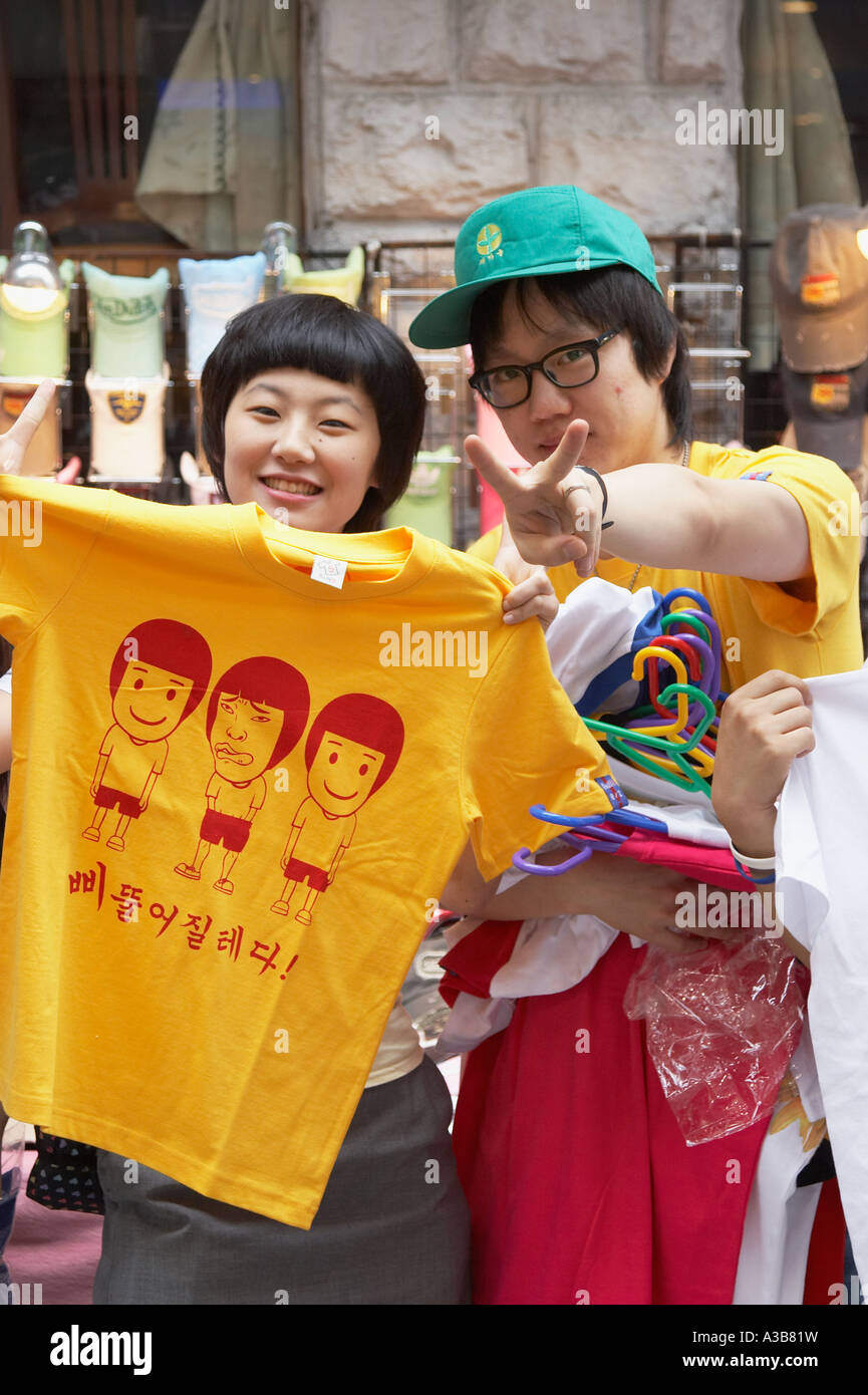 T-Shirt-Anbieter, Seoul Stockfoto